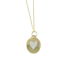 Load image into Gallery viewer, Diamond Heart Signet Charm