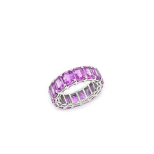 Load image into Gallery viewer, Cushion Cut Pink Sapphire Eternity Band