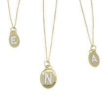 Load image into Gallery viewer, Small and Medium Oval Signet Necklaces