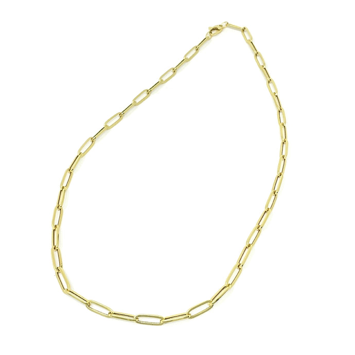 Solid Gold Paperclip Chain