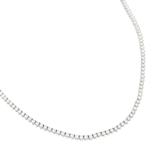 Load image into Gallery viewer, 3 Prong Tennis Necklace