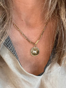 XL Round Two Letter Initial Charm