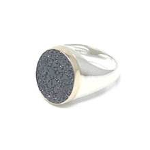 Load image into Gallery viewer, 2 Tone Medium Oval Signet Ring