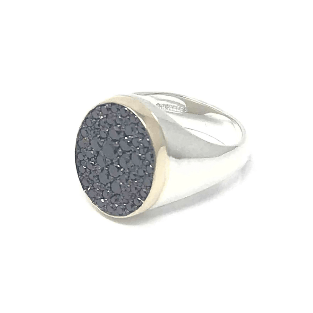 2 Tone Medium Oval Signet Ring
