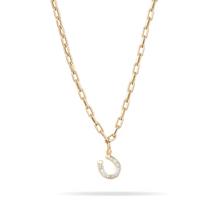 Load image into Gallery viewer, Baguette Horseshoe Hinged Charm