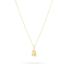Load image into Gallery viewer, Groovy Diamond Initial Mini Bead Charm