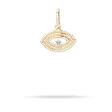 Load image into Gallery viewer, Groovy Diamond Evil Eye Hinged Charm