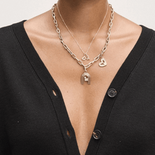 Load image into Gallery viewer, Groovy Diamond Heart Hinged Charm