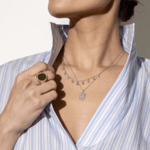 Load image into Gallery viewer, All Diamond Dog Tag Necklace