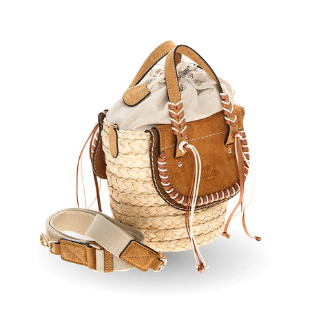 Habanera Cuoieria Camel Suede Handbag