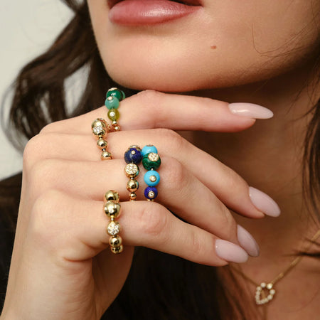 Celestial Bubbles Stack Ring