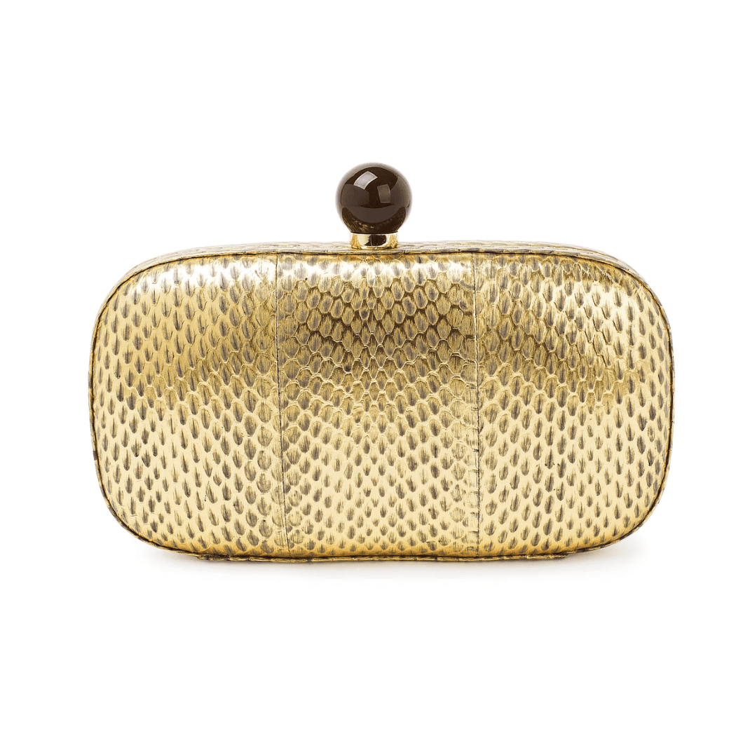 DOUBLE TROUBLE SNAKESKIN CLUTCH