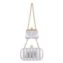 Load image into Gallery viewer, DOUBLE TROUBLE SNAKESKIN CLUTCH