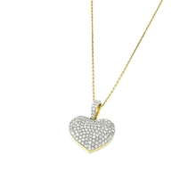 Load image into Gallery viewer, Diamond Puff Heart Charm