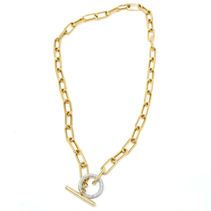 Diamond Toggle Clasp Chain