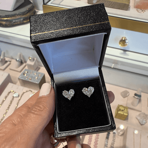 Diamond Heart Studs