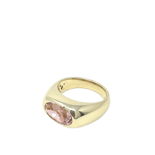 Load image into Gallery viewer, Domed Gypsy Pink Tourmaline Ring
