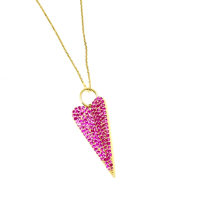 Elongated Heart Charm