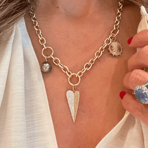 Elongated Heart Charm