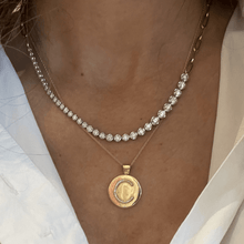 Load image into Gallery viewer, Graduated Diamond Bezel Necklace