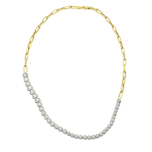 Graduated Diamond Bezel Necklace