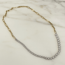 Load image into Gallery viewer, Graduated Diamond Bezel Necklace