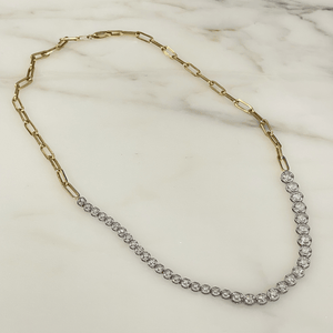 Graduated Diamond Bezel Necklace