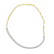 Load image into Gallery viewer, Graduated Diamond Bezel Necklace
