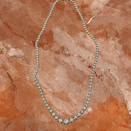Graduated Illusion Diamond Necklace