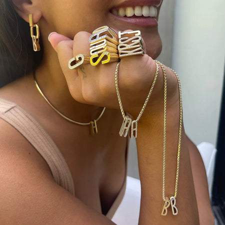Pavé Initial Ring