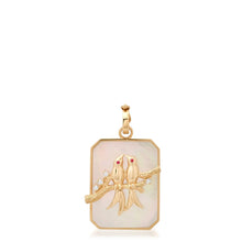 Load image into Gallery viewer, Large MOP Lovebirds Pendant