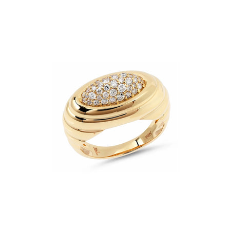 Midsize Current Ring in Diamond Pavé
