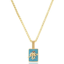 Load image into Gallery viewer, Mini Lovebirds Pendant in Turquoise