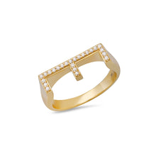 Load image into Gallery viewer, Pavé Initial Ring