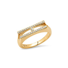 Load image into Gallery viewer, Pavé Initial Ring
