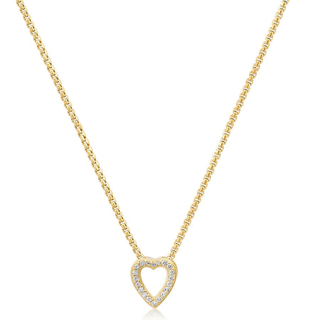 Slide-On Mid Pavé Heart