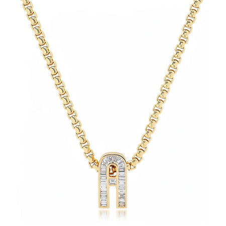 Slide-On Petite Diamond Encrusted Initial