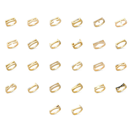 Ribbed Initial Ring