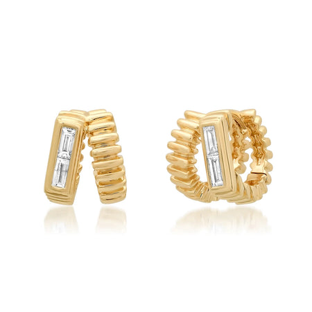 Fluted Duo Huggie