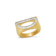 Load image into Gallery viewer, Grandsize Diamond Encrusted Initial Ring