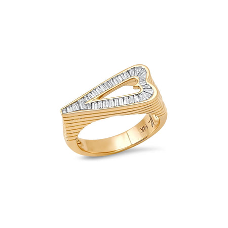 Grandsize Diamond Encrusted Heart Ring