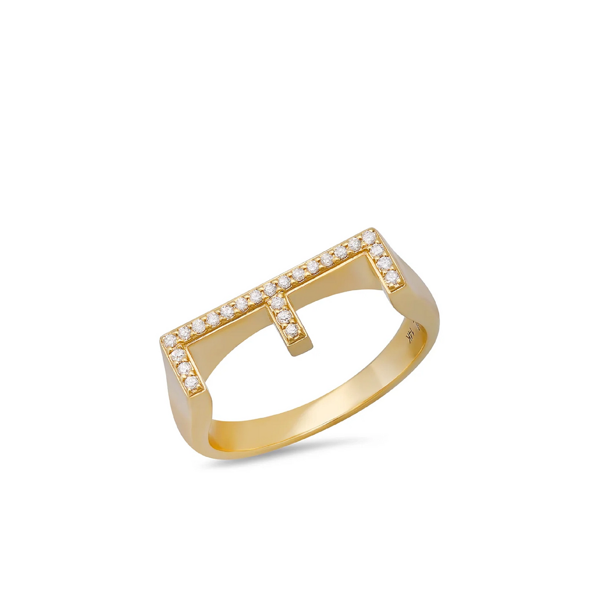 Pavé Initial Ring – mariachristofilis