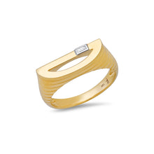 Load image into Gallery viewer, Ribbed Initial Ring