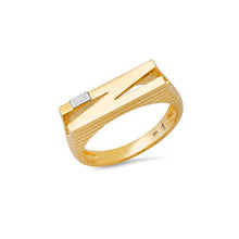 Load image into Gallery viewer, Ribbed Initial Ring