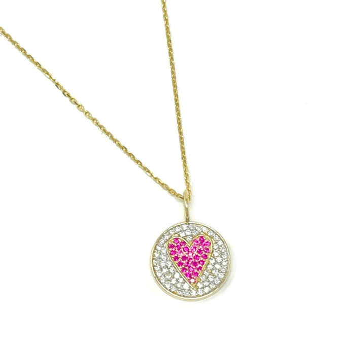 Heart Signet Round Pendant