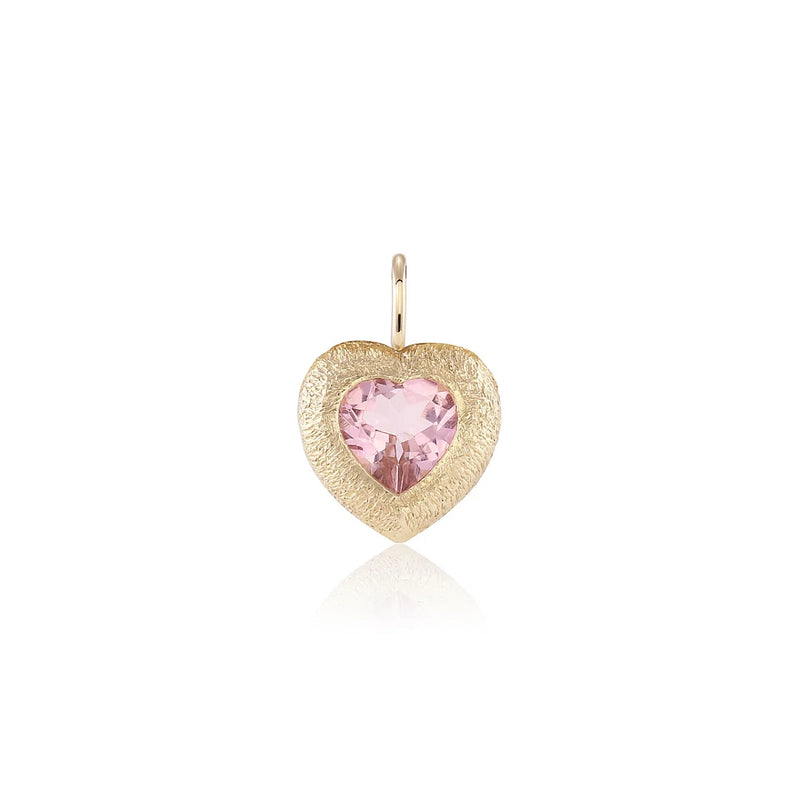 ALLURA Pink Tourmaline Heart Charm