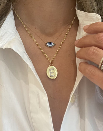 Large Oval Signet Charm Necklace