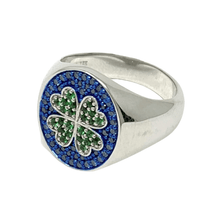 Load image into Gallery viewer, Lucky Clover Signet Ring