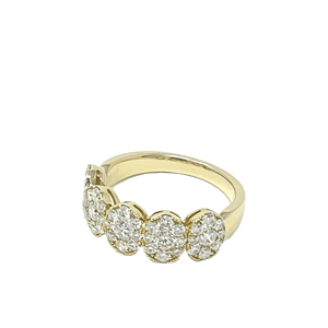 Medium Pave Cluster Oval Ring