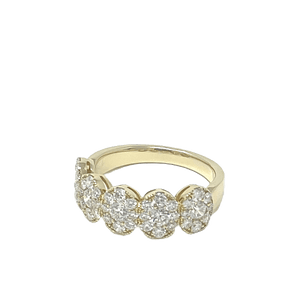 Medium Pave Cluster Oval Ring
